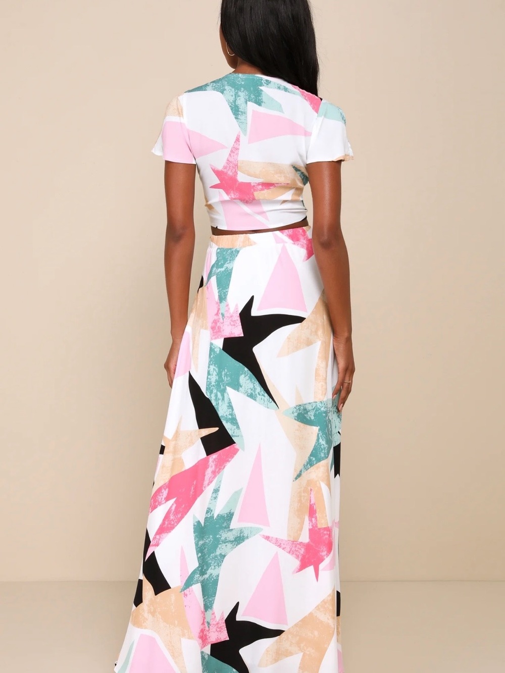 Lulus 2 Peice Dress Set Colorful Summer Resort Beach Party - Picture 11 of 13